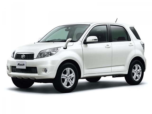 Four door Toyota Rush seats 5 at Scooter Bobs car rentals on Providenciales